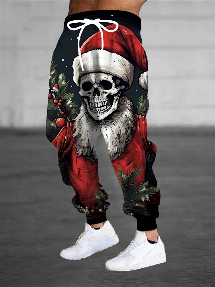 Christmas Men's Fashion Skull 3D Printed Jogging Pants Drawstring Casual Cuffed Pants Loose Comfortable Breathable Trousers
Christmas Men's Fashion Skull 3D Printed Jogging Pants Drawstring Casual Cuffed Pants Loose Comfortable Breathable Trousers