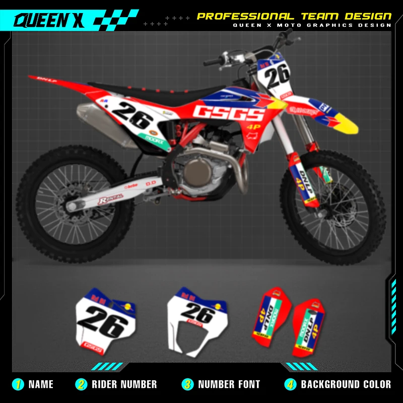 Queen X MOTOR Custom Team Graphics Backgrounds Decals For 3M Stickers Kit For GASGAS GAS GAS 2021 2022 2023 EC MC 004
Queen X MOTOR Custom Team Graphics Backgrounds Decals For 3M Stickers Kit For GASGAS GAS GAS 2021 2022 2023 EC MC 004