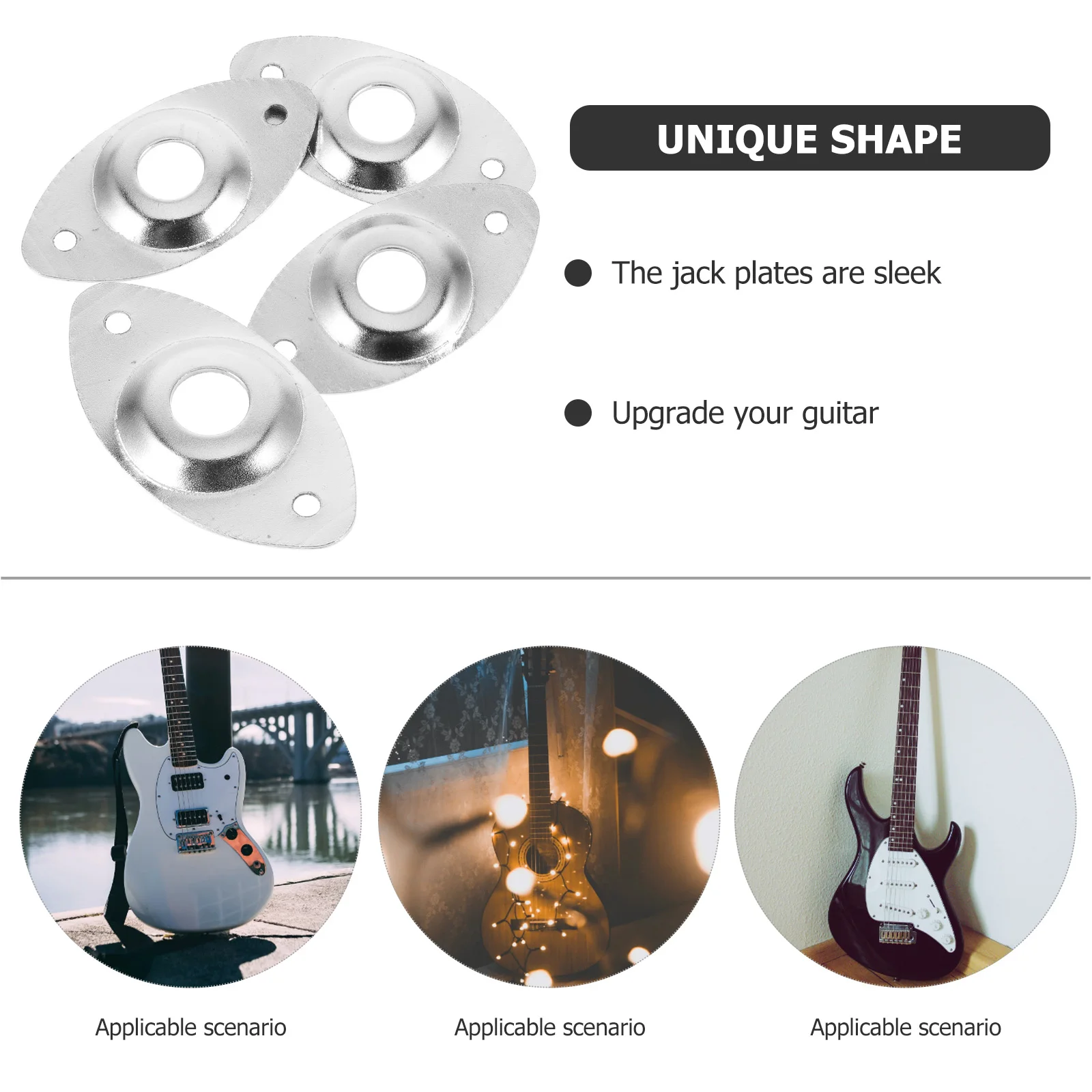 4 Pcs Accessories Cat Eye Socket Iron Sheet Electric Guitar Metal Parts Jack Plate
4 Pcs Accessories Cat Eye Socket Iron Sheet Electric Guitar Metal Parts Jack Plate