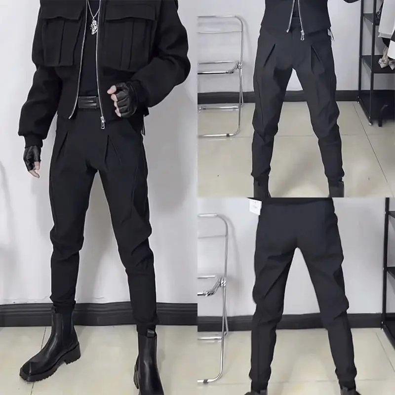 British Style Autumn New High Waist Trousers Men Belt Design Slim Fit Pants Office Social Wedding Party Formal Pants Hommes F111
British Style Autumn New High Waist Trousers Men Belt Design Slim Fit Pants Office Social Wedding Party Formal Pants Hommes F111