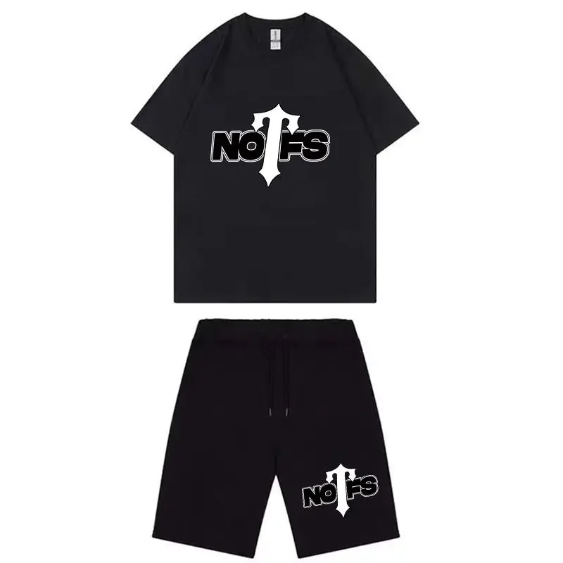 Men's Hot Summer Trendy Brand NOFS Letter Printing Set American Y2K Men Short-sleeved T-shirt Set Casual Sports Five-point Pants
Men's Hot Summer Trendy Brand NOFS Letter Printing Set American Y2K Men Short-sleeved T-shirt Set Casual Sports Five-point Pants
