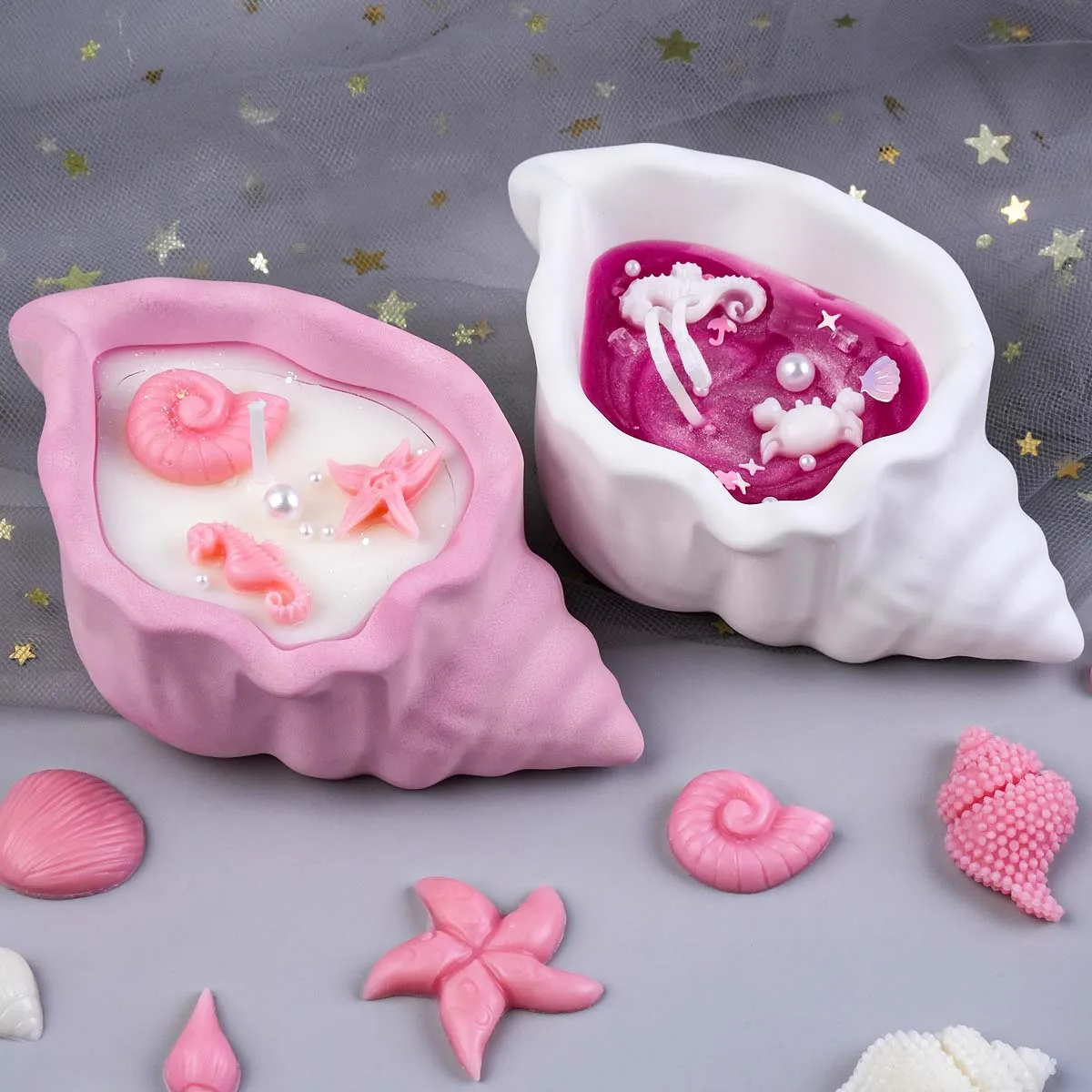 3D Conch Shell Silicone Candle Mold DIY Handmade Seahorse Ocean Shape Plaster Epoxy Resin Craft Casting Molds Home Candles Decor
3D Conch Shell Silicone Candle Mold DIY Handmade Seahorse Ocean Shape Plaster Epoxy Resin Craft Casting Molds Home Candles Decor