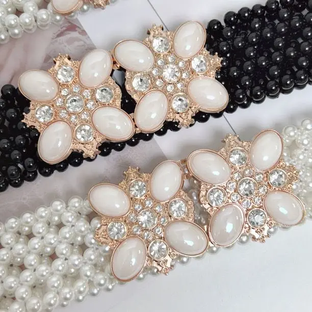 Women's Elastic Waist Cincher Rhinestone Pearl Chain Korean Versatile Chiffon Dress Waist Decoration
Women's Elastic Waist Cincher Rhinestone Pearl Chain Korean Versatile Chiffon Dress Waist Decoration