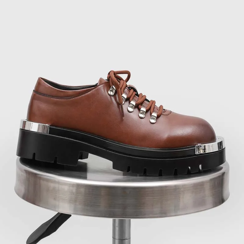 Men Metal-toe Oxford Shoes Lace-up Thick-soled Slip-resistant Shoes Punk Street Style Chunky Casual Business Shoes Size 38 - 46
Men Metal-toe Oxford Shoes Lace-up Thick-soled Slip-resistant Shoes Punk Street Style Chunky Casual Business Shoes Size 38 - 46