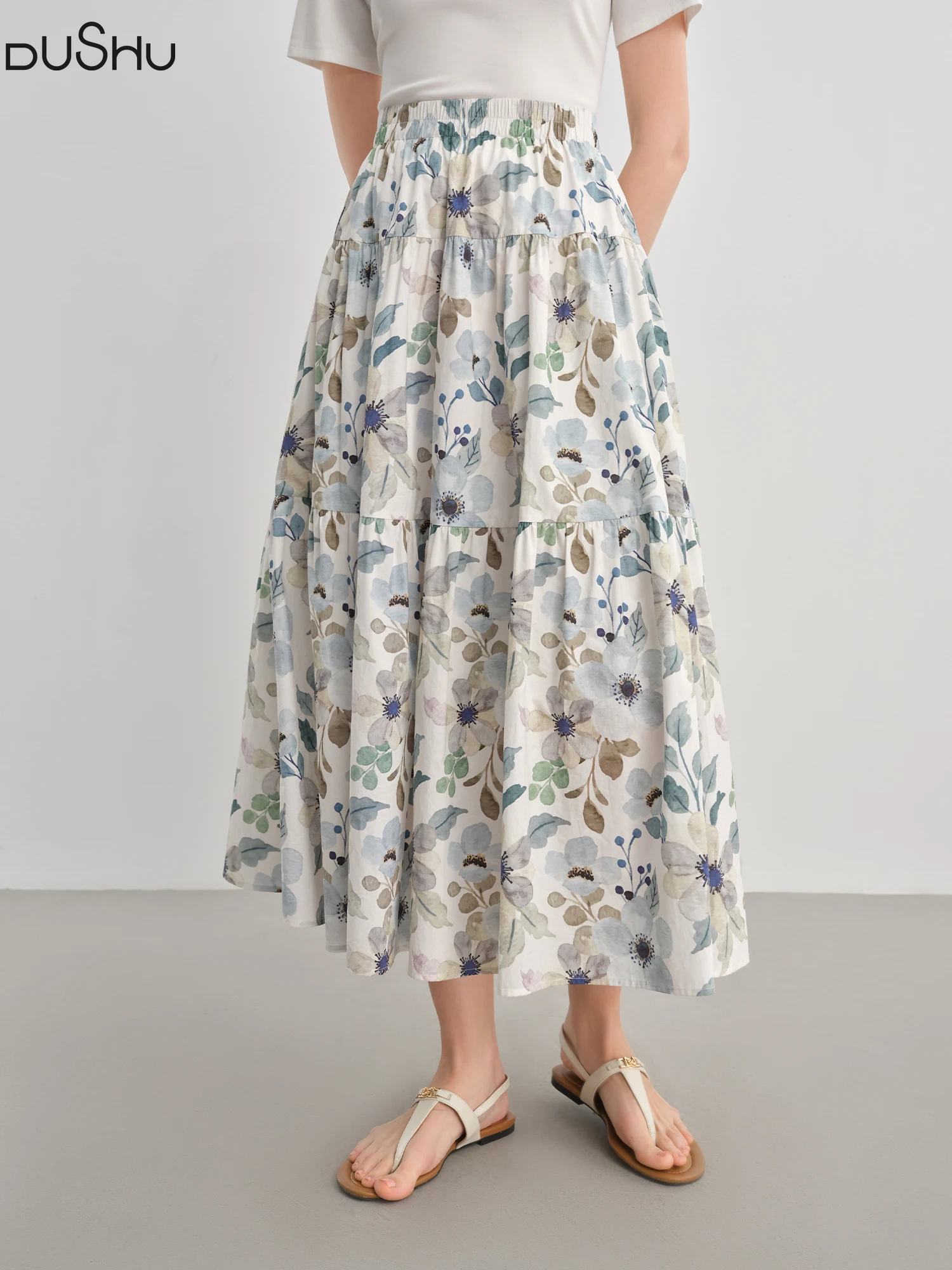 DUSHU Plus-Size Women's Empire-Waisted Floral Print A-Line Cotton Skirt - Summer 2025 New Style Slimming Design Skirt 25DS82576
DUSHU Plus-Size Women's Empire-Waisted Floral Print A-Line Cotton Skirt - Summer 2025 New Style Slimming Design Skirt 25DS82576