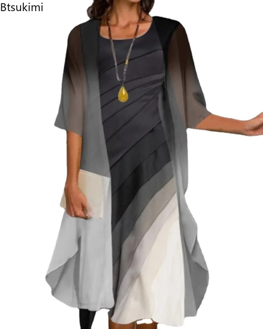 2025 Women Multi-layered Splicing Gradient Temperament Elegant Dress Two-piece Set Fashion High-waisted Party Evening Maxi Dress
2025 Women Multi-layered Splicing Gradient Temperament Elegant Dress Two-piece Set Fashion High-waisted Party Evening Maxi Dress