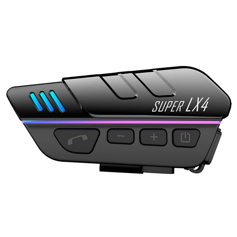 LX4 Bluetooth-гарнитура для мотоциклетного шлема, беспроводная громкая связь, водонепроницаемые стереонаушники с защитой от помех, черные, простая установка
LX4 Bluetooth-гарнитура для мотоциклетного шлема, беспроводная громкая связь, водонепроницаемые стереонаушники с защитой от помех, черные, простая установка
