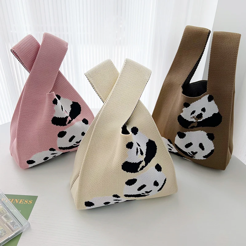 Custom Knitted Handbag Panda Bag Female Special-Interest Design Large Capacity Canvas Bag Travel Beach Cute Cartoon Handbag
Custom Knitted Handbag Panda Bag Female Special-Interest Design Large Capacity Canvas Bag Travel Beach Cute Cartoon Handbag