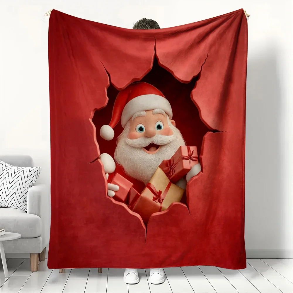 D Santa Claus Christmas Blanket Festive Red Broken Wall Design Soft Flannel Throw Xmas Gift for Kids Adults Travel
D Santa Claus Christmas Blanket Festive Red Broken Wall Design Soft Flannel Throw Xmas Gift for Kids Adults Travel