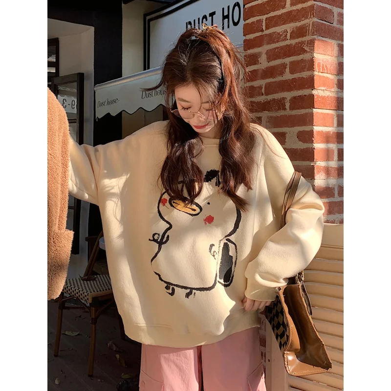 Grey Retro Print American Cartoon Embroidery Sweatshirt 2024 New Beige 2024 Spring Baggy Pullover Girls' Feeling Round Neck Tops
Grey Retro Print American Cartoon Embroidery Sweatshirt 2024 New Beige 2024 Spring Baggy Pullover Girls' Feeling Round Neck Tops