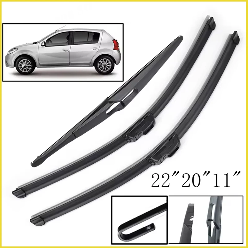 Wiper Front & Rear Wiper Blades Set Kit For Dacia Renault Sandero MK2 2012 - 2014 Windshield Windscreen Window 22"+20"+11"
Wiper Front & Rear Wiper Blades Set Kit For Dacia Renault Sandero MK2 2012 - 2014 Windshield Windscreen Window 22"+20"+11"