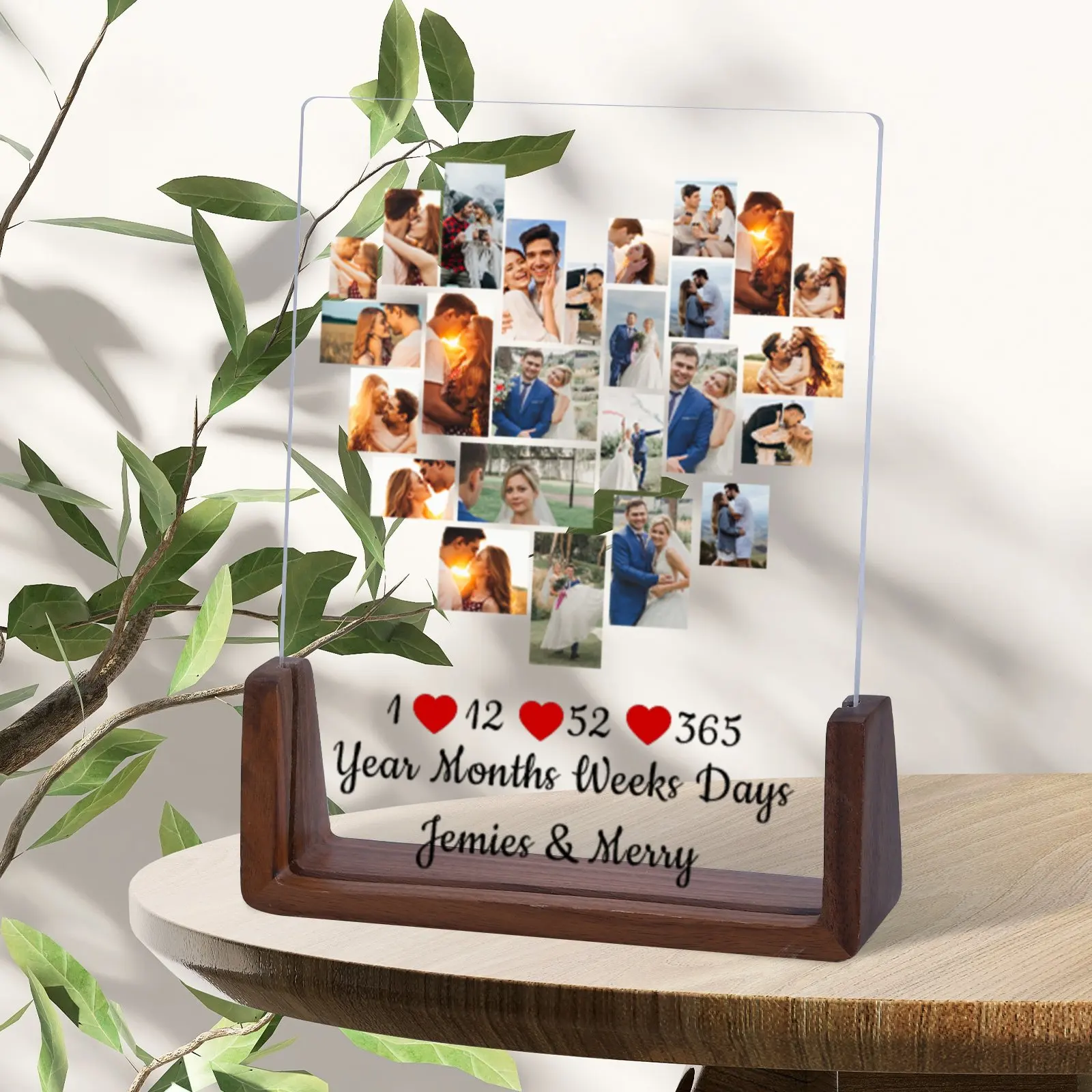Custom Collage Photo Frame with Heart Shape Acrylic Pictures Display Frame for Couple Lovers Personalized Valentine's Day Gifts
Custom Collage Photo Frame with Heart Shape Acrylic Pictures Display Frame for Couple Lovers Personalized Valentine's Day Gifts