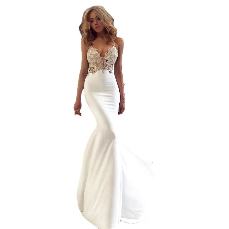 Mermaid Wedding Dresses Plus Size White Spaghetti Straps Lace Bridal Gowns Vestido Wholesale Sexy Long Wedding Gown
Mermaid Wedding Dresses Plus Size White Spaghetti Straps Lace Bridal Gowns Vestido Wholesale Sexy Long Wedding Gown