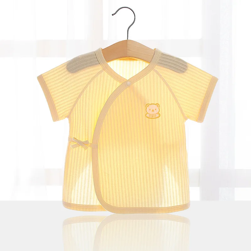 Хлопковая рубашка с половиной спины для новорожденных 0-1 года, летние детские топы с короткими рукавами, мягкие блузки с открытой передней частью, одежда
Хлопковая рубашка с половиной спины для новорожденных 0-1 года, летние детские топы с короткими рукавами, мягкие блузки с открытой передней частью, одежда