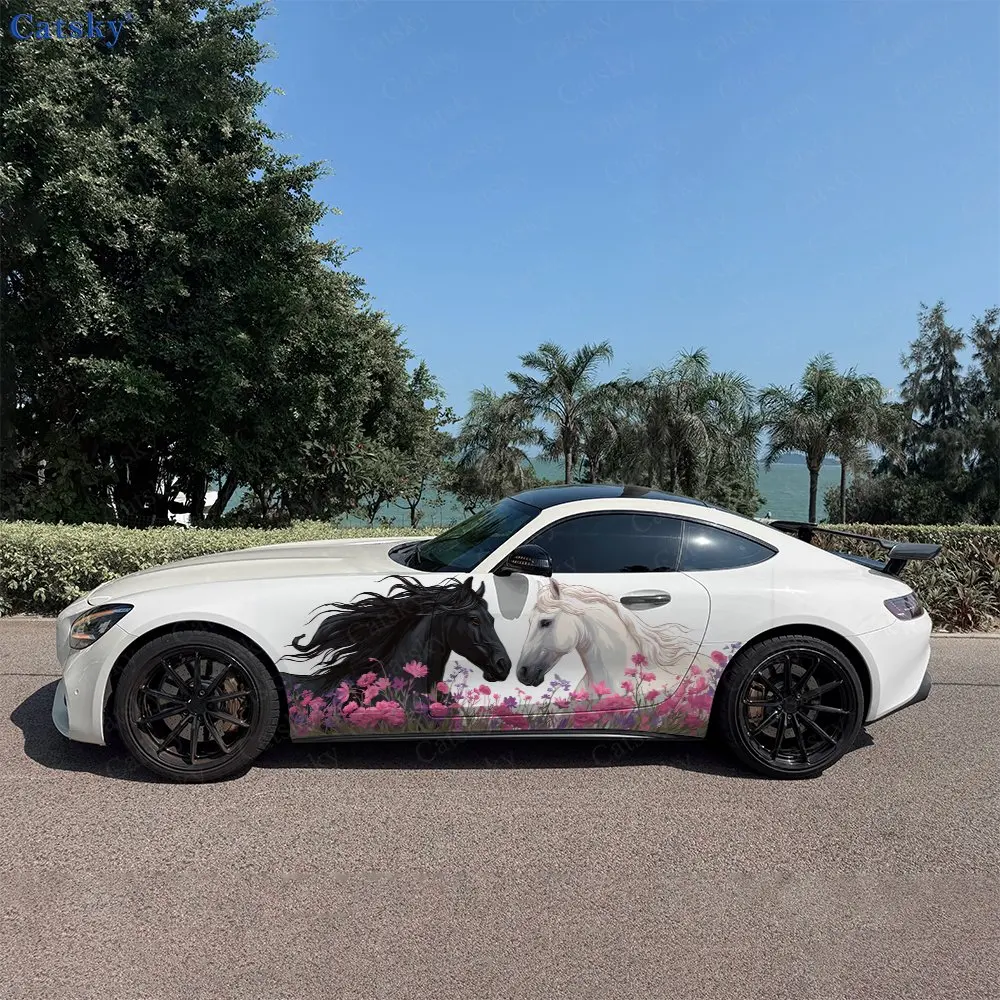 2pcs Black And White Horse Decal, Durable, Fade-Resistant, Enhance Your Vehicles Aesthetic With Bold Art Design Car Vinyl Wrap
2pcs Black And White Horse Decal, Durable, Fade-Resistant, Enhance Your Vehicles Aesthetic With Bold Art Design Car Vinyl Wrap
