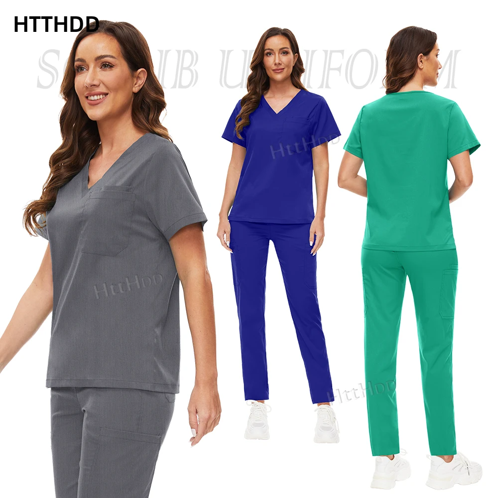 Nurse Scrubs Surgical Uniform Woman Medical Nurse Beauty Salon Workwear Clinical Scrub Top Pants Spa Doctor Nursing Clinical Set
Nurse Scrubs Surgical Uniform Woman Medical Nurse Beauty Salon Workwear Clinical Scrub Top Pants Spa Doctor Nursing Clinical Set