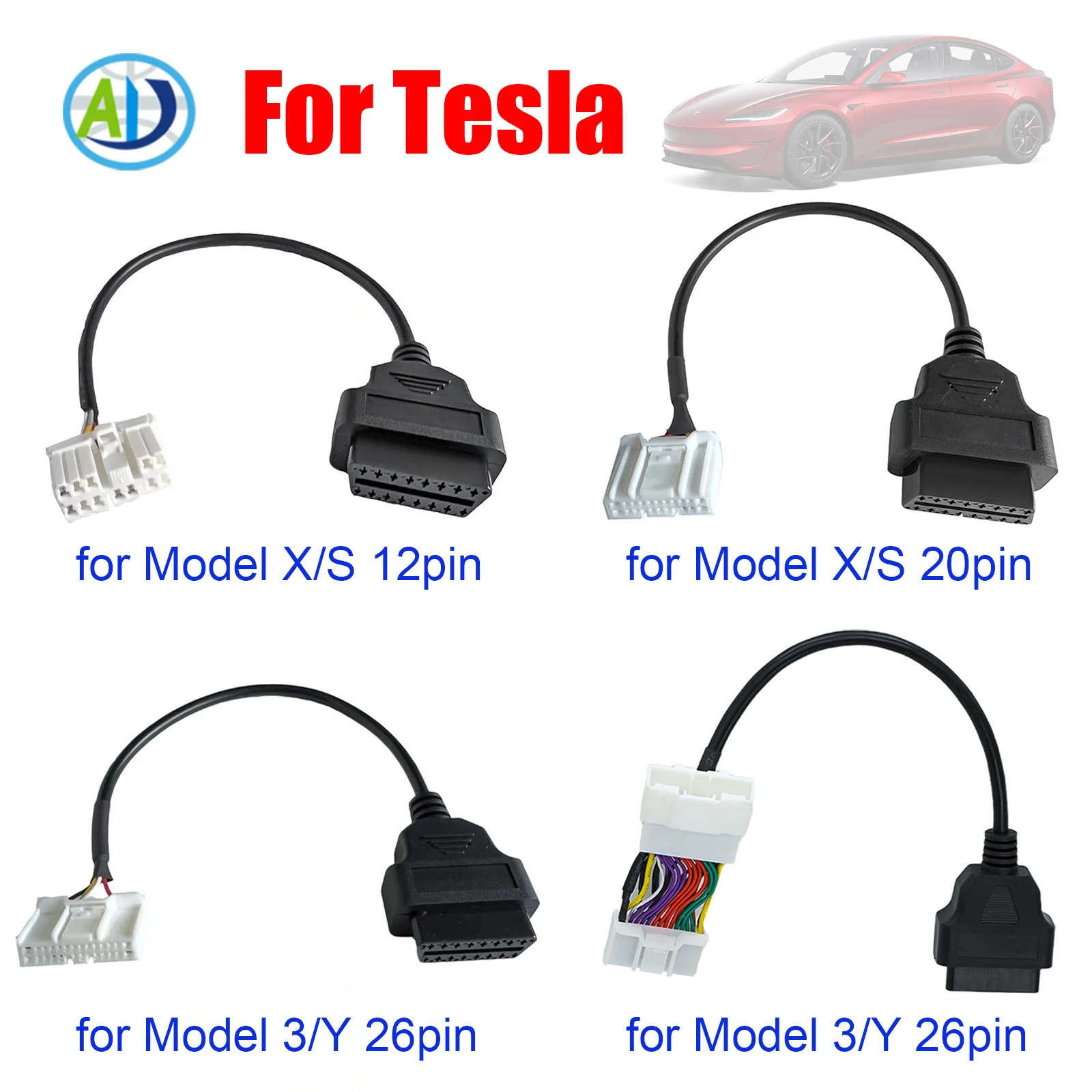 OBD2 Adapter Cable For Tesla Model S Model X Model 3 Model Y OBD Diagnostic 26Pin 20pin 12pin Connector Harness For X431 Scanner
OBD2 Adapter Cable For Tesla Model S Model X Model 3 Model Y OBD Diagnostic 26Pin 20pin 12pin Connector Harness For X431 Scanner