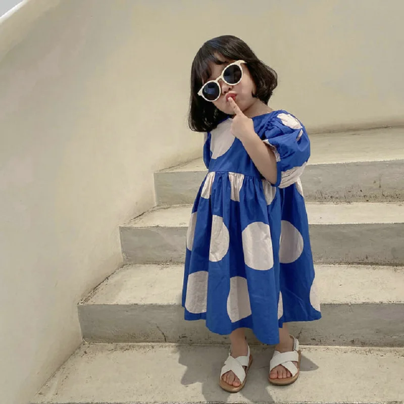 Girls' Dress with Big Polka Dot Bubble Sleeves Princess 2026 Summer Clothes New Children's Clothing Kids Dress
Girls' Dress with Big Polka Dot Bubble Sleeves Princess 2026 Summer Clothes New Children's Clothing Kids Dress