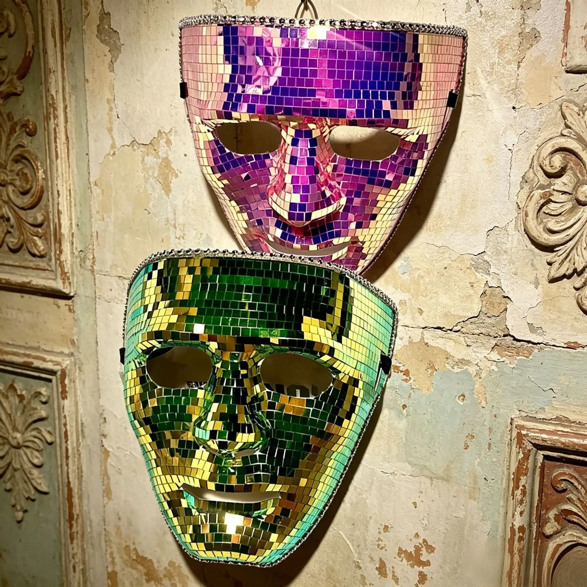Mirror Full Face Mask Silver Mosaic Glitter Halloween Party Masquerade Rave Costume Props for Adults
Mirror Full Face Mask Silver Mosaic Glitter Halloween Party Masquerade Rave Costume Props for Adults