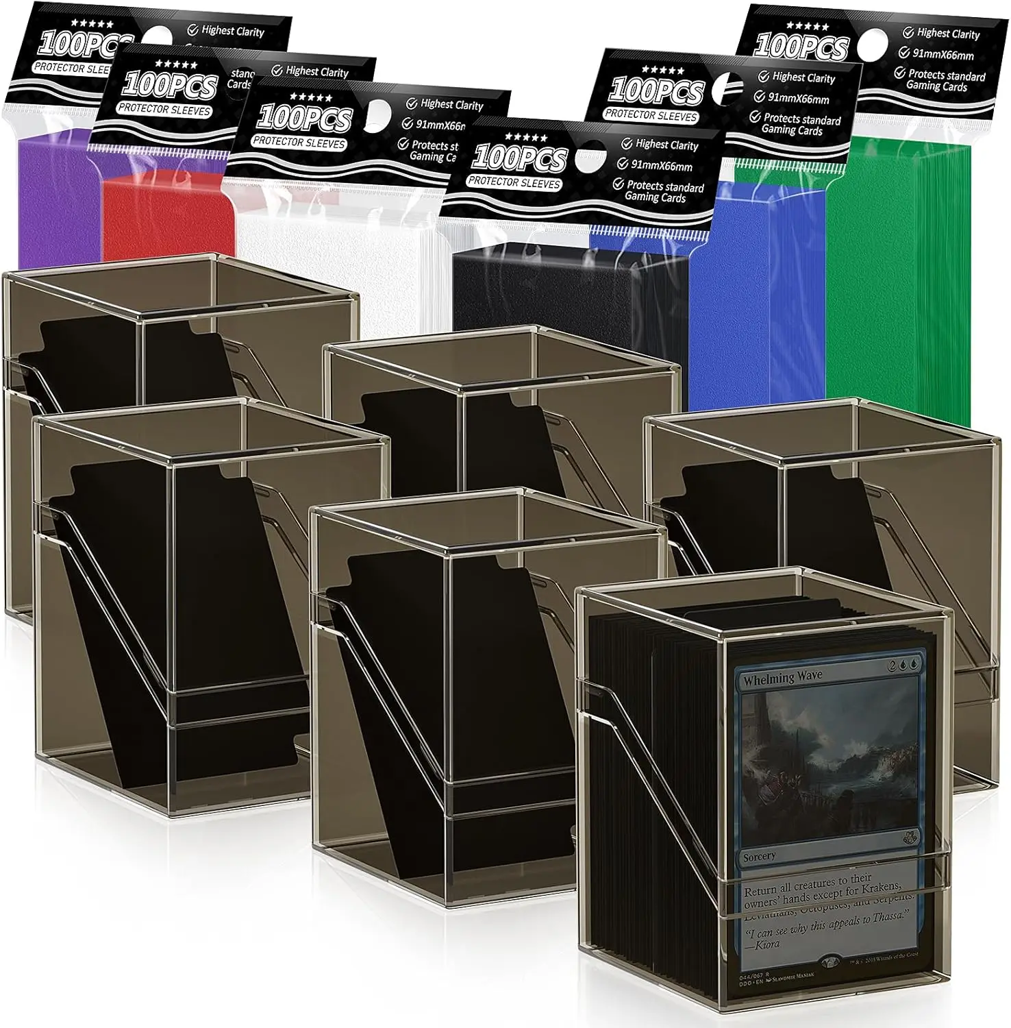 Коробки для колод карт, коробки для колод Commander с защитными пакетами для карт и разделителями, коробка для хранения карт стандартного размера, идеально подходит для хранения.
Коробки для колод карт, коробки для колод Commander с защитными пакетами для карт и разделителями, коробка для хранения карт стандартного размера, идеально подходит для хранения.