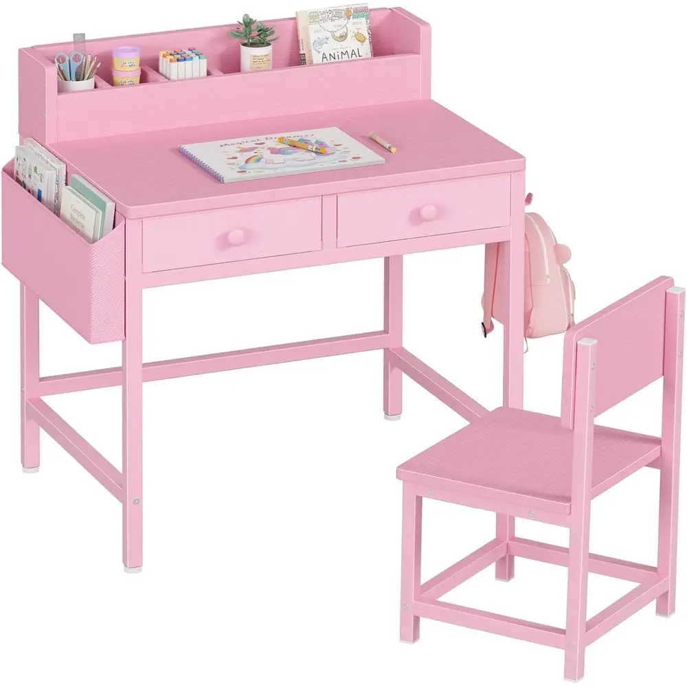 Pink Kids Desk and Chair Set or 5-8 Year Old, Small Child Desk with abric Der, Children Study Table with Storage Toddler Girls B
Pink Kids Desk and Chair Set or 5-8 Year Old, Small Child Desk with abric Der, Children Study Table with Storage Toddler Girls B