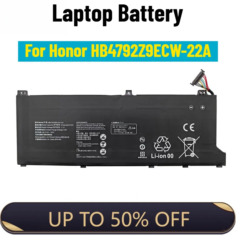 Laptop Battery for Honor MagicBook X 14 NDR-WFH9D WFH9HN HB4792Z9ECW-22A
Laptop Battery for Honor MagicBook X 14 NDR-WFH9D WFH9HN HB4792Z9ECW-22A