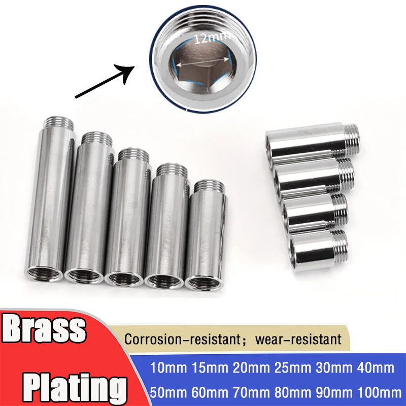 1Pcs Brass electroplated pipe fittings; straight-through pipe fittings with male and female threads; Valve Extension Pipe Hex
1Pcs Brass electroplated pipe fittings; straight-through pipe fittings with male and female threads; Valve Extension Pipe Hex