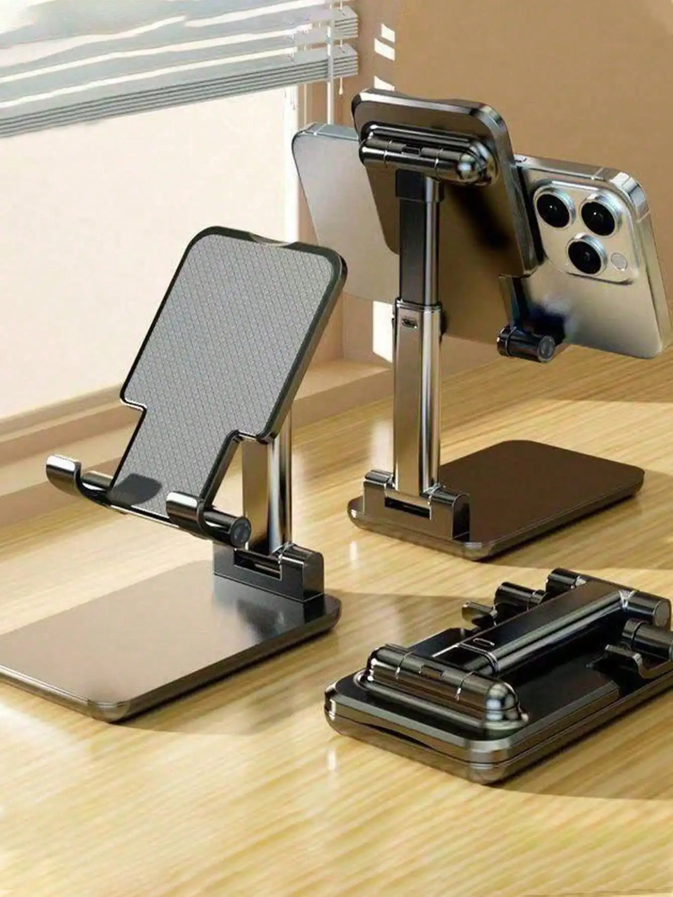 1pc Foldable Phone Stand, Adjustable Tablet Holder For Desk, Portable Desktop Cell Phone Stand, Universal Hands-Free Mount, Collapsible Non-Slip Cradle Dock, Office Accessories, Perfect For Video Calls And Watching Movies, Great Tech Gift For Halloween, C
1pc Foldable Phone Stand, Adjustable Tablet Holder For Desk, Portable Desktop Cell Phone Stand, Universal Hands-Free Mount, Collapsible Non-Slip Cradle Dock, Office Accessories, Perfect For Video Calls And Watching Movies, Great Tech Gift For Halloween, C