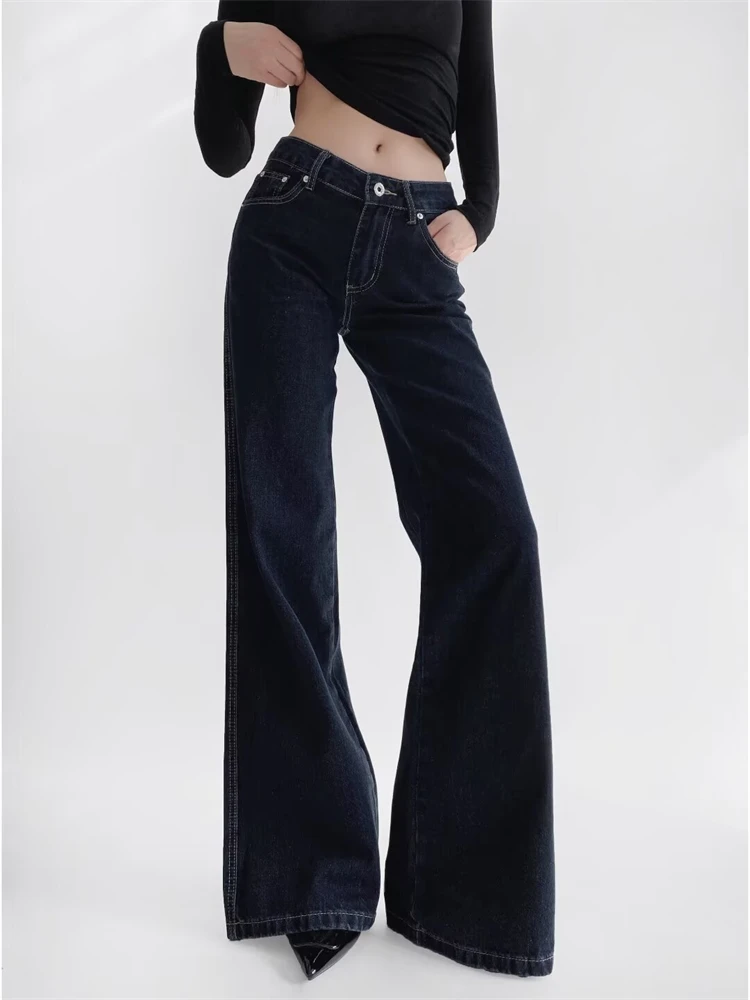American Retro Wide Leg Jeans Low Waist Loose Flared Denim Pants Long Trousers for Tall Women Spring Autumn Wear Casual Sle
American Retro Wide Leg Jeans Low Waist Loose Flared Denim Pants Long Trousers for Tall Women Spring Autumn Wear Casual Sle