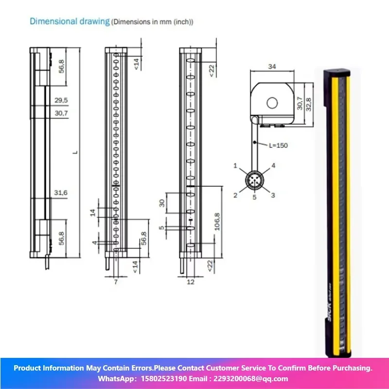 Factory Outlet SAFETY LIGHT CURTAINS C4-RD Series C4C-SA12030A10000 1211501 OF SICK Safety Light Beams
Factory Outlet SAFETY LIGHT CURTAINS C4-RD Series C4C-SA12030A10000 1211501 OF SICK Safety Light Beams