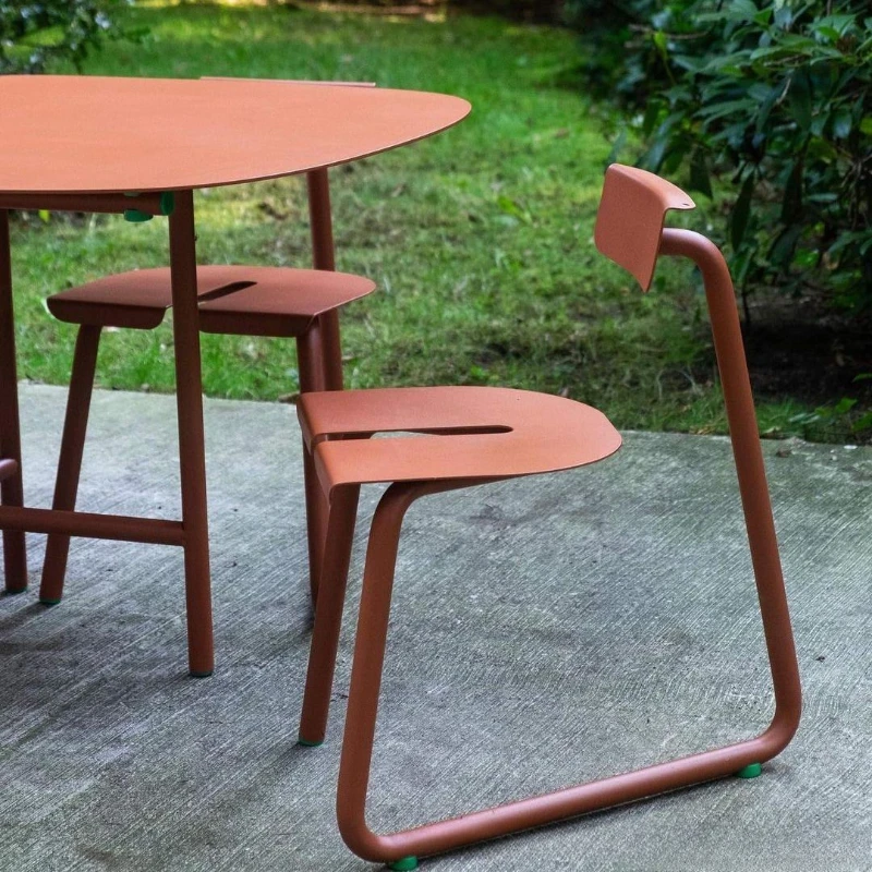 Outdoor full metal dopamine color outdoor table and chair combination courtyard terrace
Outdoor full metal dopamine color outdoor table and chair combination courtyard terrace