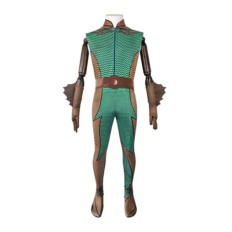 Popular Superhero TV Series The Deep Cosplay Costume Green Fish Scale Jumpsuit Full Set for Halloween Comic Con Performance
Popular Superhero TV Series The Deep Cosplay Costume Green Fish Scale Jumpsuit Full Set for Halloween Comic Con Performance
