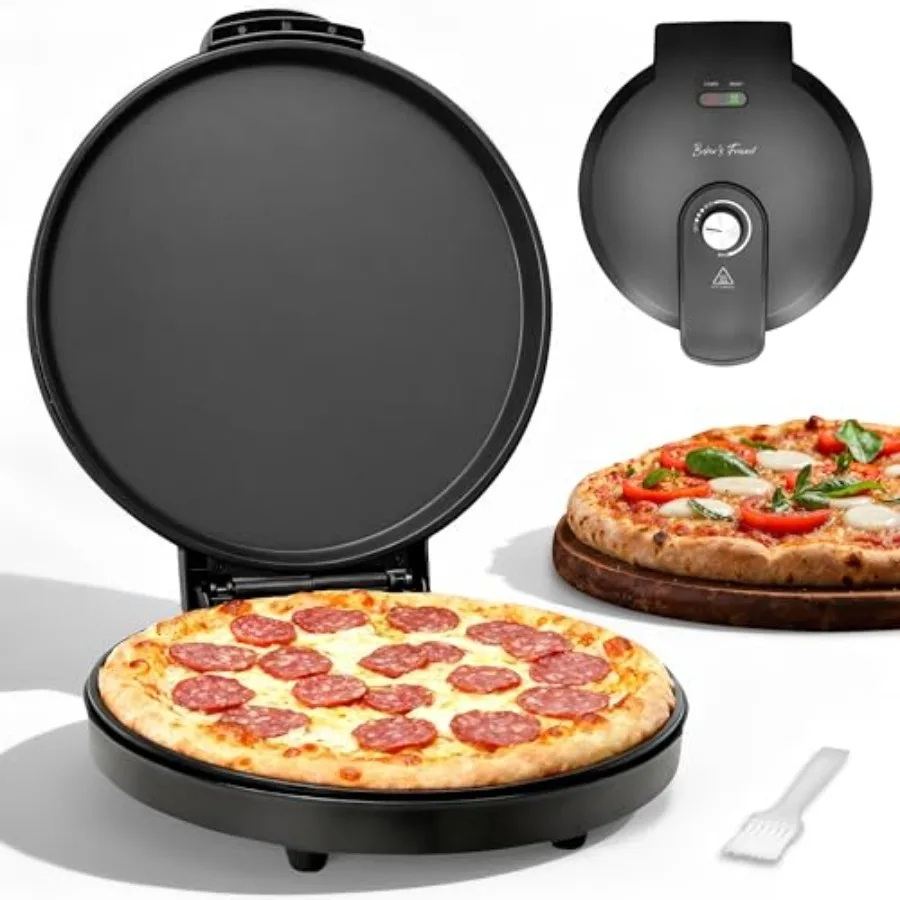 Baker's Friend Pizza Maker Electric with Temperature Control Indoor Quesadilla Maker 12 Inch Electric Pizza Maker Machine for H
Baker's Friend Pizza Maker Electric with Temperature Control Indoor Quesadilla Maker 12 Inch Electric Pizza Maker Machine for H