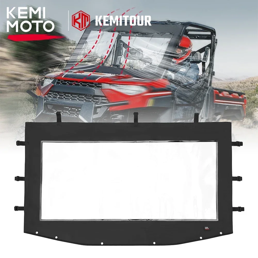 KEMIMOTO UTV Front Soft Windshield Waterproof PVC Full Shield Window Compatible with Polaris Ranger XP 1000 /Crew 2017-2024
KEMIMOTO UTV Front Soft Windshield Waterproof PVC Full Shield Window Compatible with Polaris Ranger XP 1000 /Crew 2017-2024