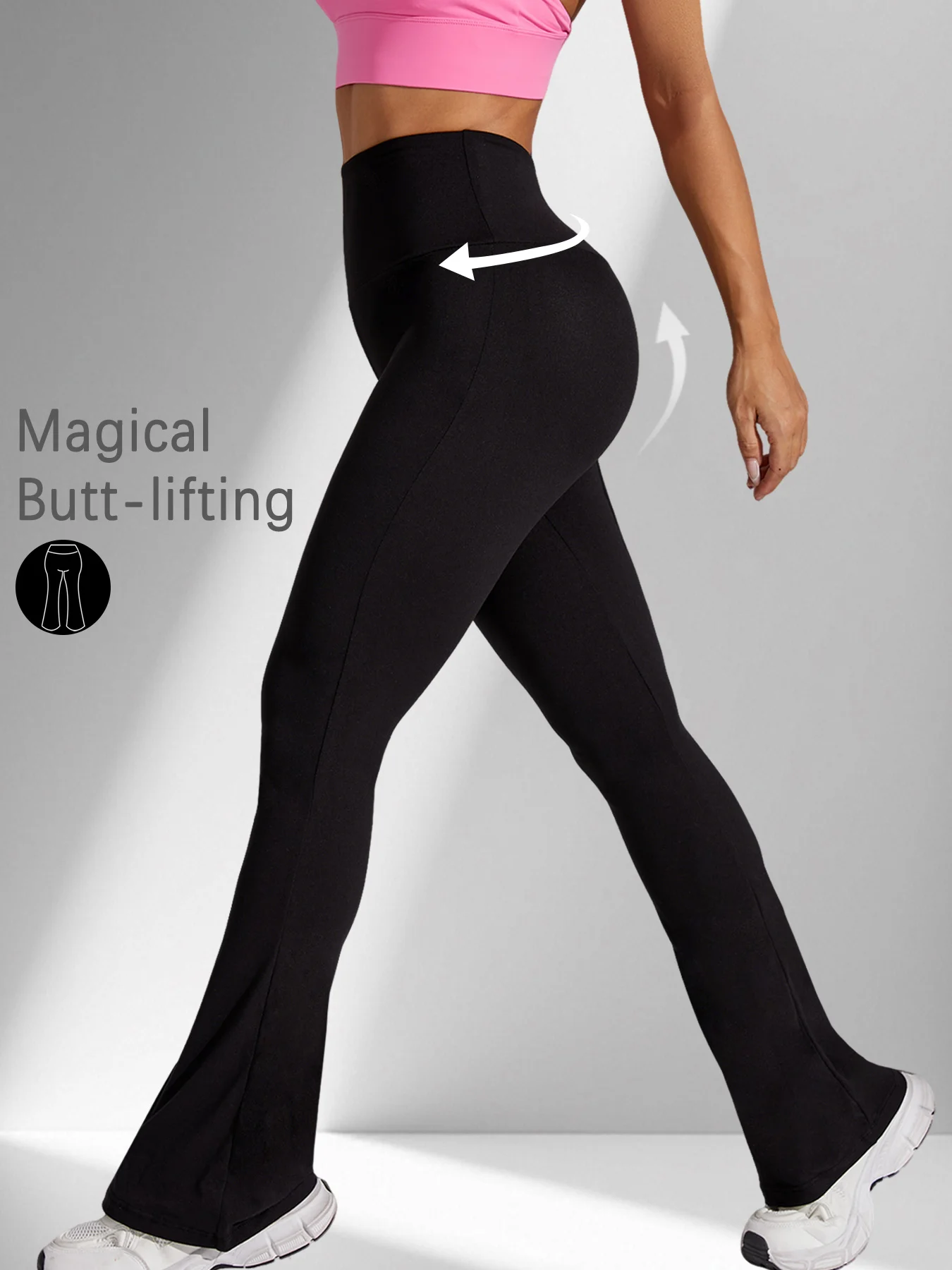 Женские расклешенные брюки для йоги с высокой талией и ботинками для пилатеса и повседневной носки. Мягкая, эластичная ткань для комфорта.
Женские расклешенные брюки для йоги с высокой талией и ботинками для пилатеса и повседневной носки. Мягкая, эластичная ткань для комфорта.