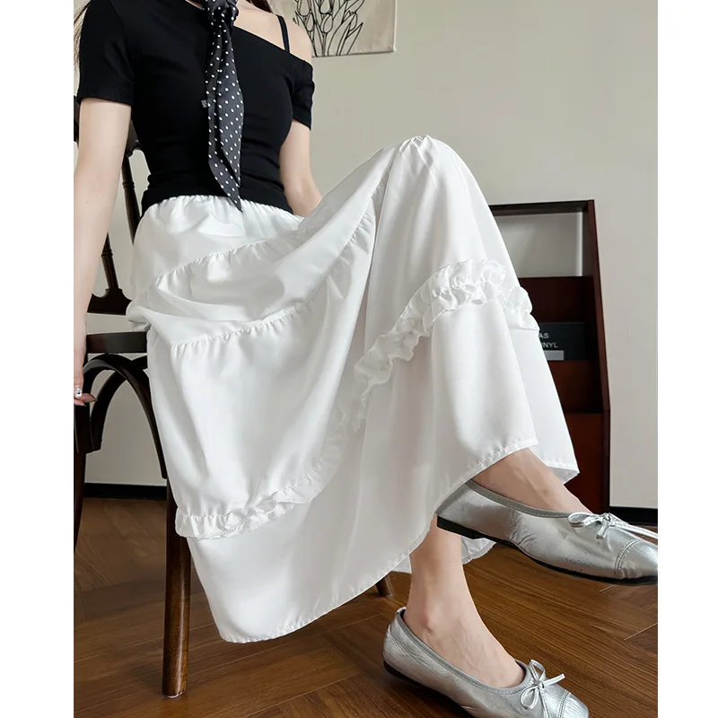 White Lace Trim Half Skirt for Women Summer 25 New High Waist A-Line Mid-Length Umbrella Skirt Petite Puffy Cake Skirt
White Lace Trim Half Skirt for Women Summer 25 New High Waist A-Line Mid-Length Umbrella Skirt Petite Puffy Cake Skirt