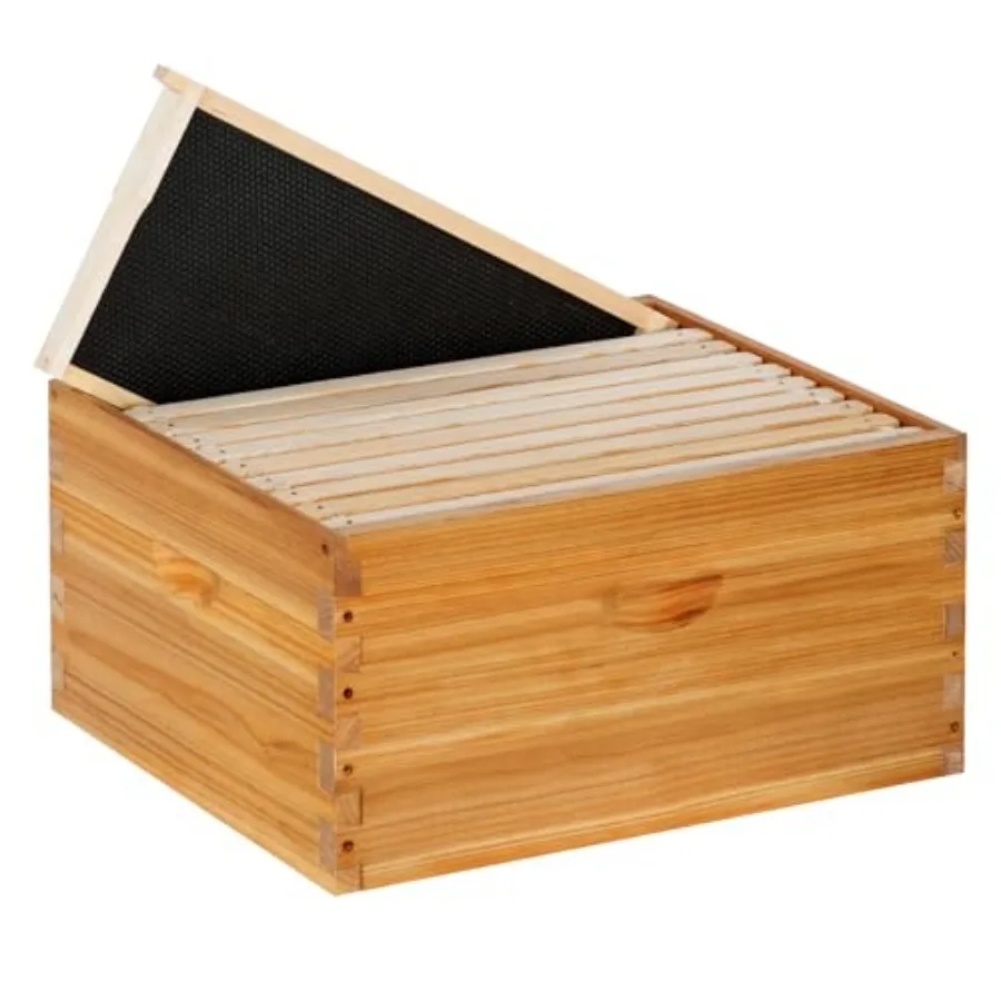 10 Frame Deep Brood Bee Hive Box Langstroth Honey Bee Hive Bee Box Dipped in Beeswax Includes Beehive Frames and Waxed Foundati
10 Frame Deep Brood Bee Hive Box Langstroth Honey Bee Hive Bee Box Dipped in Beeswax Includes Beehive Frames and Waxed Foundati