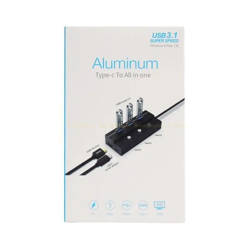 Обновление типа C Hub 4K HDMI-совместимая USB3.0 5 Гбит / с типа C PD 60 Вт быстрая зарядка 5 в 1 USB Docking Station
Обновление типа C Hub 4K HDMI-совместимая USB3.0 5 Гбит / с типа C PD 60 Вт быстрая зарядка 5 в 1 USB Docking Station
