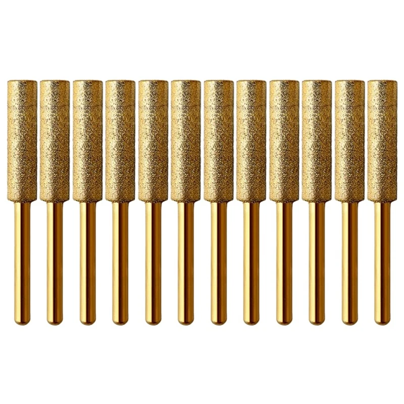 12PCS Diamond Coated Cylindrical Burr 5.5Mm Chainsaw Sharpener Set Stone File Chain Saw Sharpening Carving Grinding Tools Set
12PCS Diamond Coated Cylindrical Burr 5.5Mm Chainsaw Sharpener Set Stone File Chain Saw Sharpening Carving Grinding Tools Set
