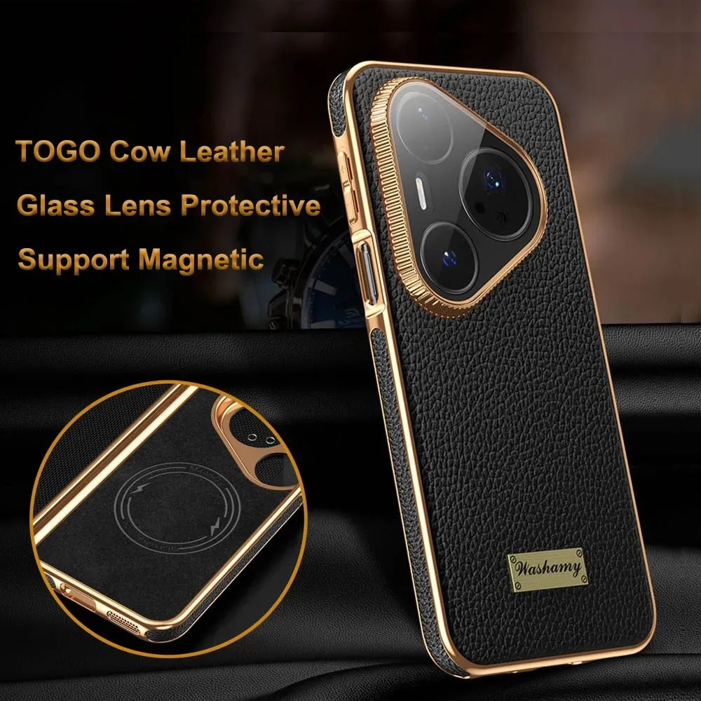 Genuine Leather Case Suitable For Huawei Pura 80 Pro Plus Case Glass Lens Protective Coque Pura 80 Ultra Magnetic phone case
Genuine Leather Case Suitable For Huawei Pura 80 Pro Plus Case Glass Lens Protective Coque Pura 80 Ultra Magnetic phone case