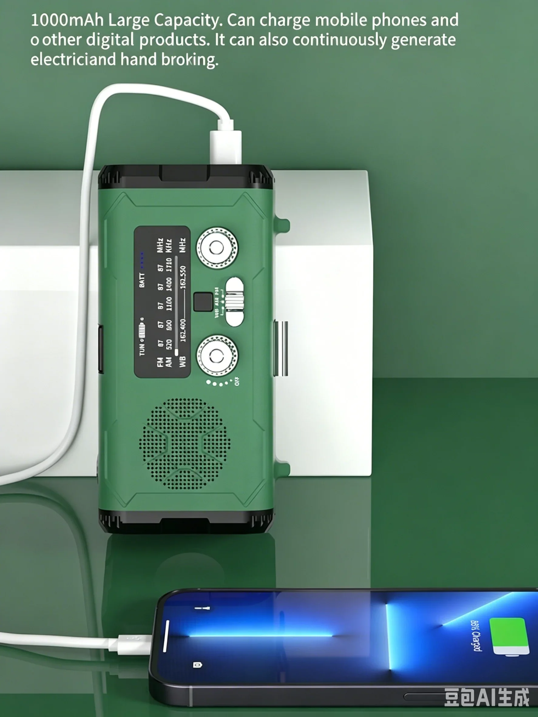 Portable Multifunctional Emergency Radio Solar Hand Crank Charging 10000mAh Powerbank Type-C Input LED Reading Lamp SOS Alert
Portable Multifunctional Emergency Radio Solar Hand Crank Charging 10000mAh Powerbank Type-C Input LED Reading Lamp SOS Alert