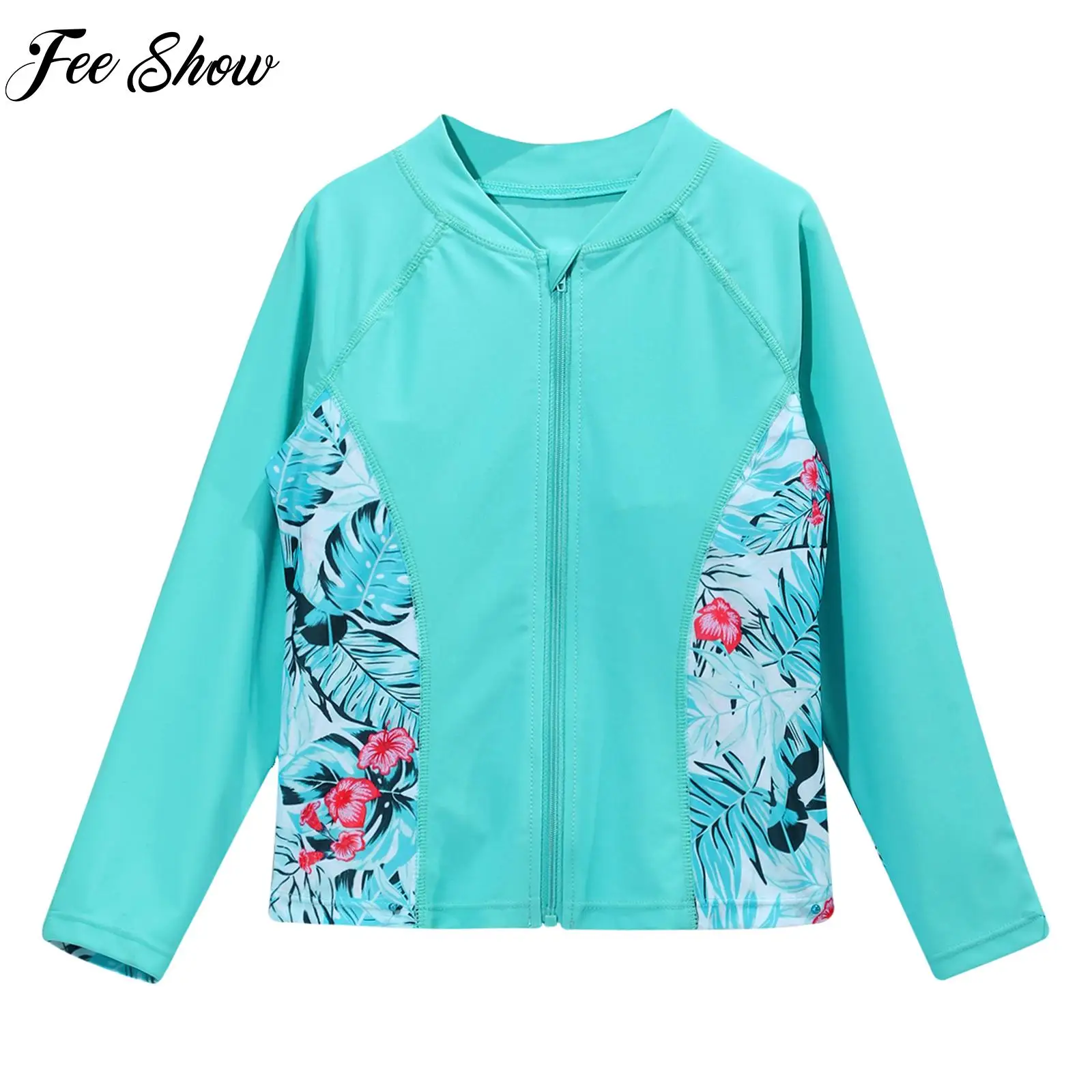Kids Girls Rash Guard Bathing Top Print Swim Top Long Sleeve Zipper Swim Top UPF 50+ Sun Protection Pool Beach Swimwear
Kids Girls Rash Guard Bathing Top Print Swim Top Long Sleeve Zipper Swim Top UPF 50+ Sun Protection Pool Beach Swimwear