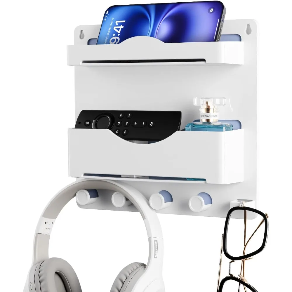 Bedside Wall Shelf with Glasses Hooks ,Adhesive Bedside Organizer Wall Mount for Dorm and Room Accessories Phone,Remote,Earphon
Bedside Wall Shelf with Glasses Hooks ,Adhesive Bedside Organizer Wall Mount for Dorm and Room Accessories Phone,Remote,Earphon