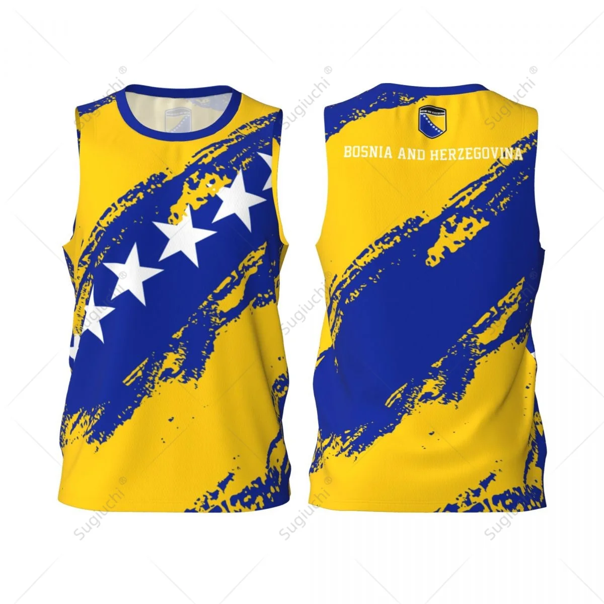 Мужская баскетбольная спортивная рубашка без рукавов с флагом Боснии и Герцеговины для бега и фитнеса, индивидуальное имя Nunber
Мужская баскетбольная спортивная рубашка без рукавов с флагом Боснии и Герцеговины для бега и фитнеса, индивидуальное имя Nunber