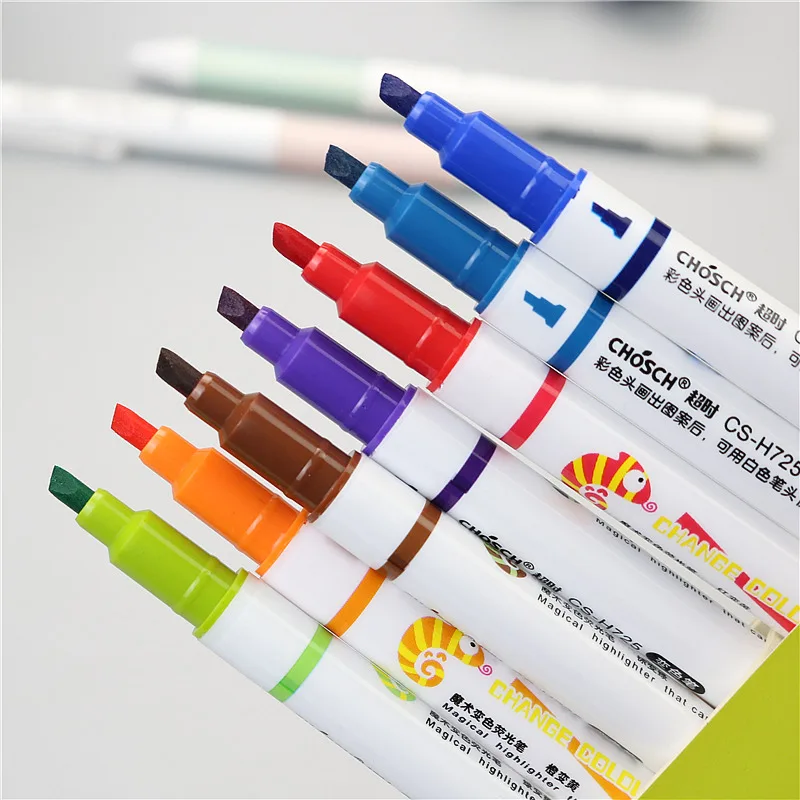 Creative 7 colors changing Highlighter Art painting study notes mark the key points Students Stationery Supplies
Creative 7 colors changing Highlighter Art painting study notes mark the key points Students Stationery Supplies