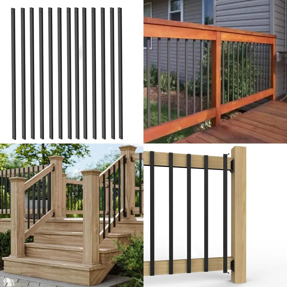 60-Pack 26-Inch Metal Balusters with Ends & Screws for Staircase & Deck Railing Upgrade Kit
60-Pack 26-Inch Metal Balusters with Ends & Screws for Staircase & Deck Railing Upgrade Kit