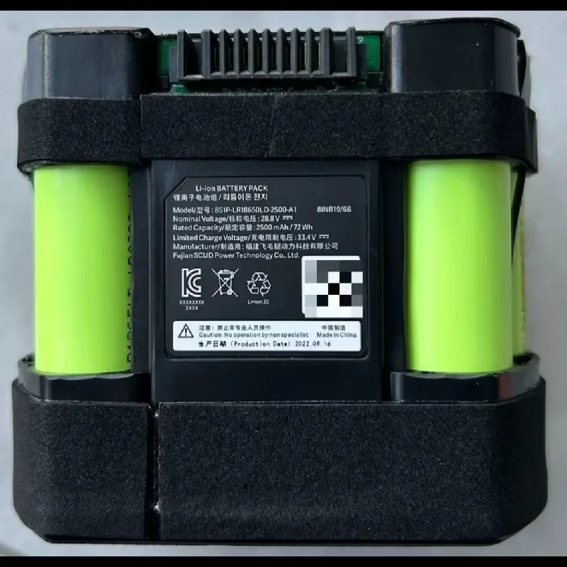 100%Original 2500mAh for Roidmi 8S1P-LR18650LD-2500A1 8INR18650HE2-2500-B0 NEX NEXS Plus NEX2 X20 XCQ06RM Vacuum Cleaner Battery
100%Original 2500mAh for Roidmi 8S1P-LR18650LD-2500A1 8INR18650HE2-2500-B0 NEX NEXS Plus NEX2 X20 XCQ06RM Vacuum Cleaner Battery
