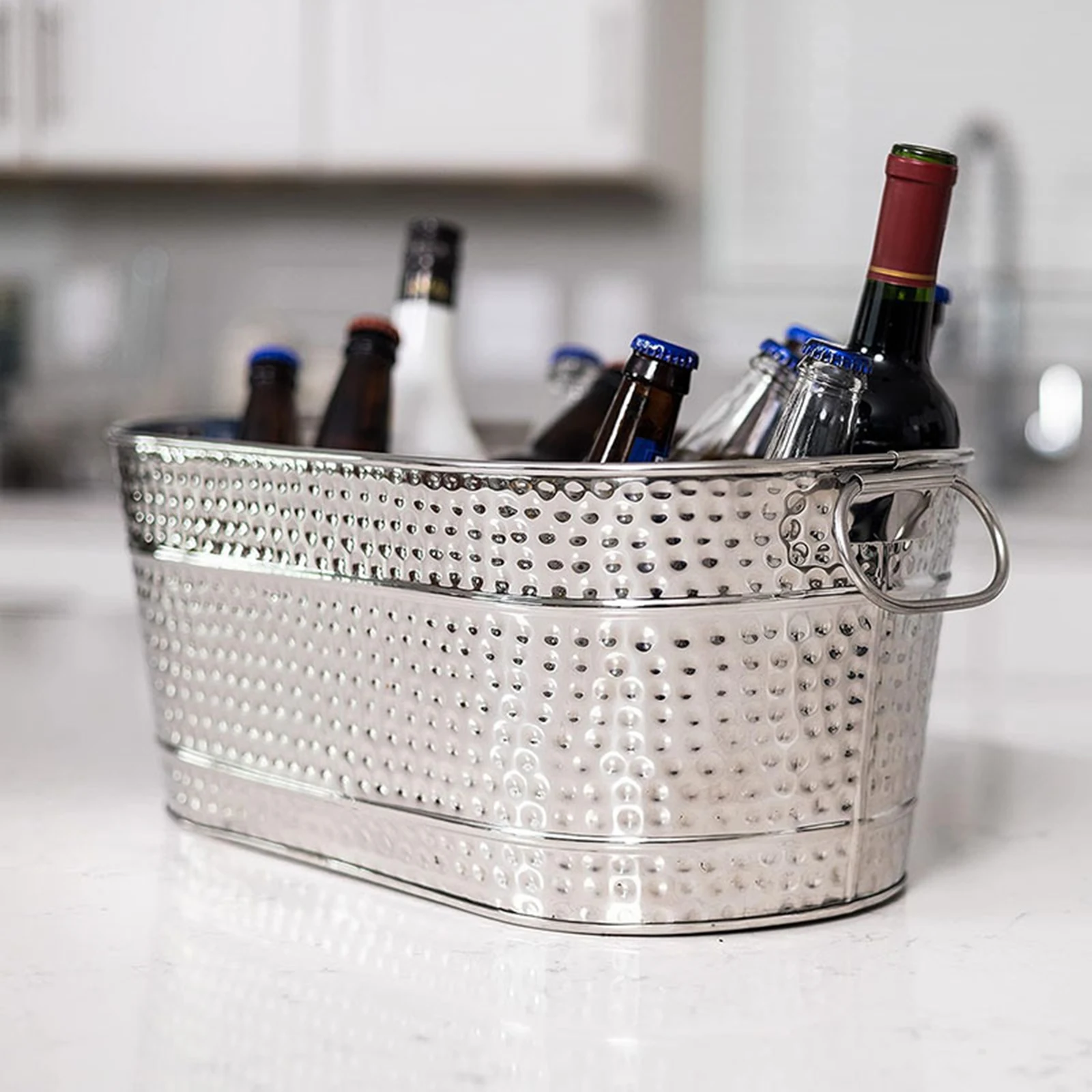 Ice Bucket Galvanized Tub Storage Container Durable Lightweight Ice Tub Beer Buckets for Drinks Champagne Cocktail Wine Party
Ice Bucket Galvanized Tub Storage Container Durable Lightweight Ice Tub Beer Buckets for Drinks Champagne Cocktail Wine Party