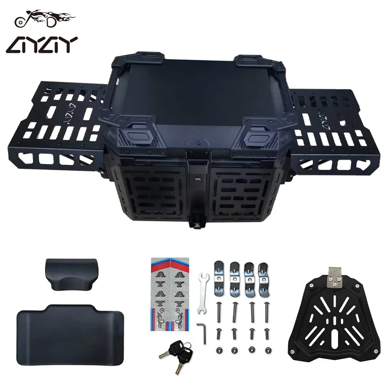 High Quality Aluminum Alloy Mecha Motorcycle Trunk Multifunctional Foldable Trunk 2025
High Quality Aluminum Alloy Mecha Motorcycle Trunk Multifunctional Foldable Trunk 2025