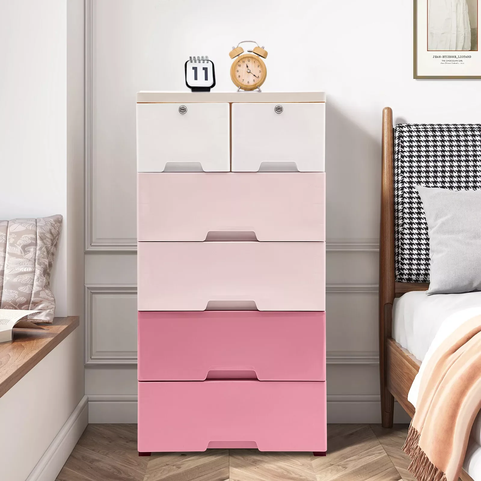 Bedroom Floor Cabinet Free Standing Plastic Storage Organizer W/ 6 Drawers & Key Night Stand Bedroom Furniture
Bedroom Floor Cabinet Free Standing Plastic Storage Organizer W/ 6 Drawers & Key Night Stand Bedroom Furniture